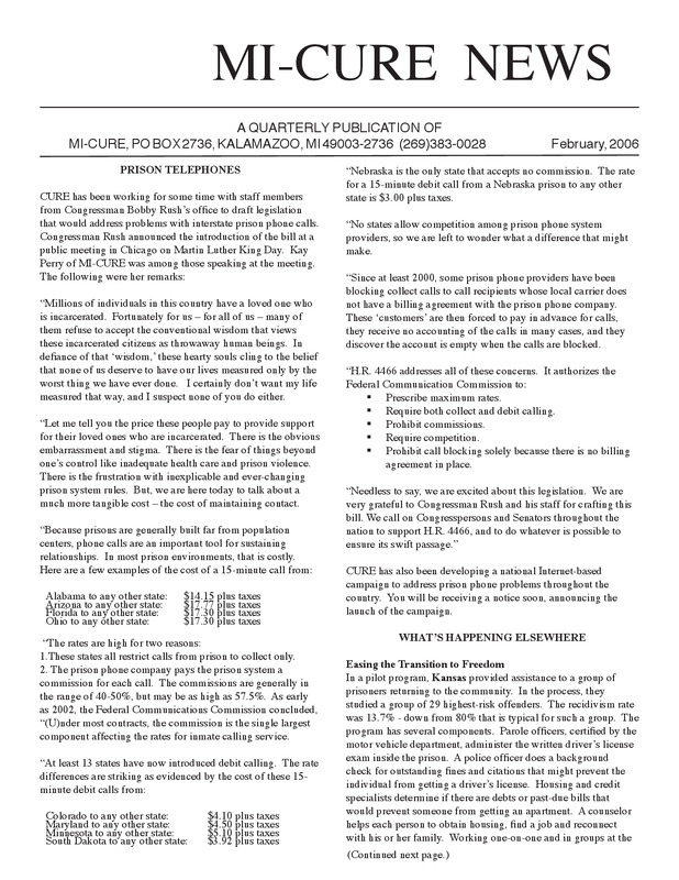 MI-CURE News (February 2006)