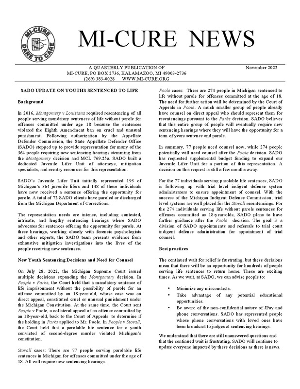 MI-CURE News (November 2022)