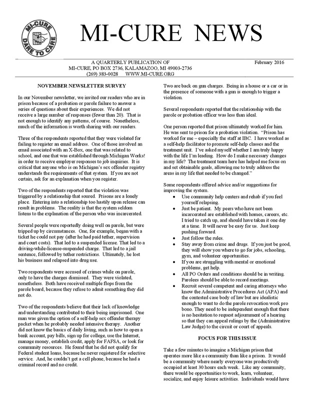 MI-CURE News (February 2016)