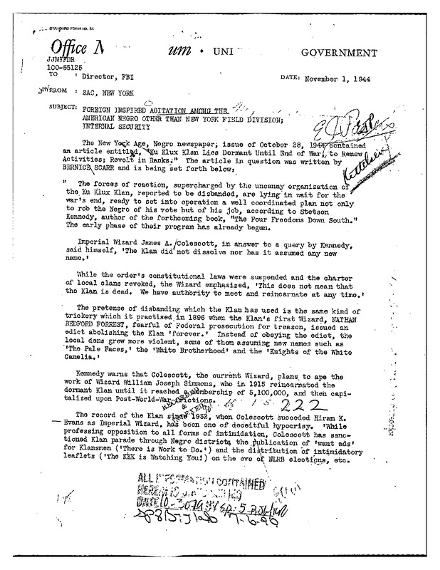 Internal KKK Memo`