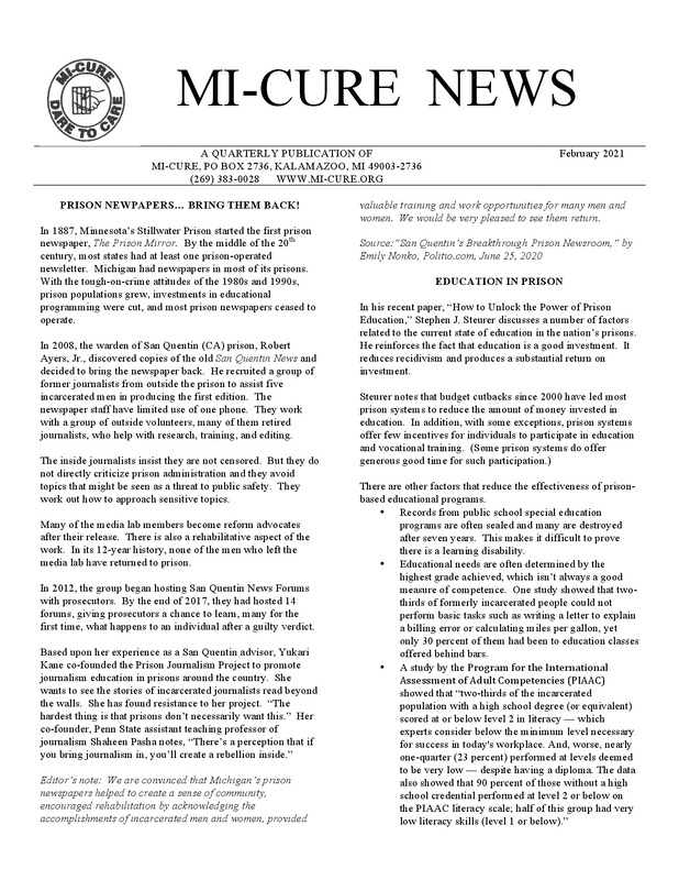 MI-CURE News (February 2021)