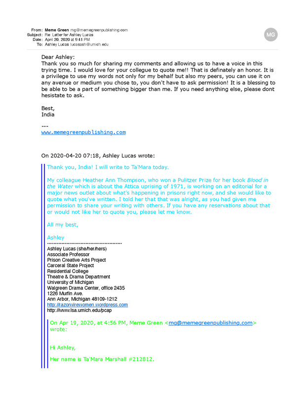 India, Porter Written Testimonial [2]