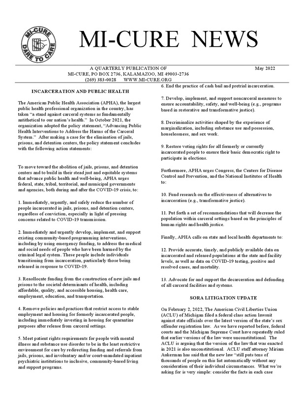 MI-CURE News (May 2022)