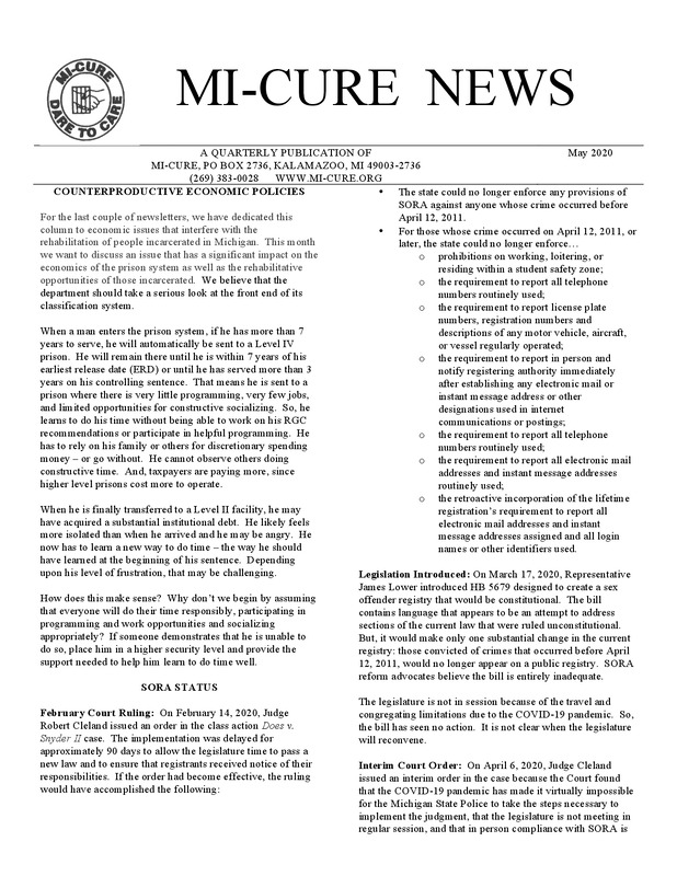 MI-CURE News (May 2020)