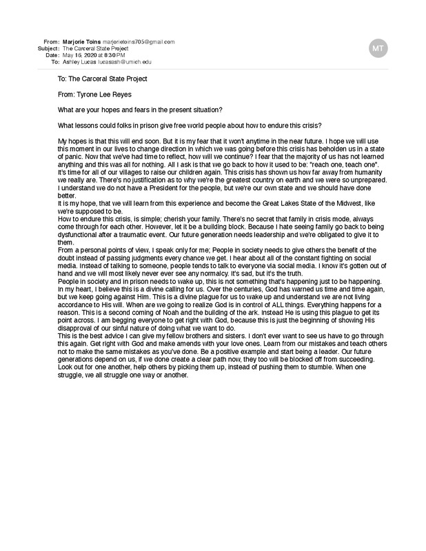Reyes, Tyrone Lee Written Testimonial [7]