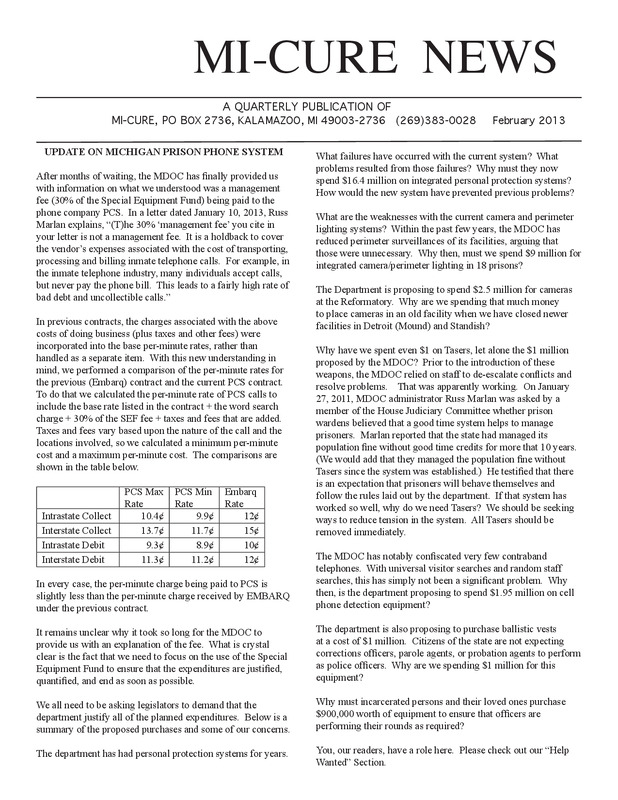 MI-CURE News (February 2013)