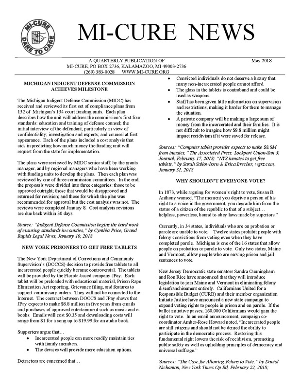 MI-CURE News (May 2018)