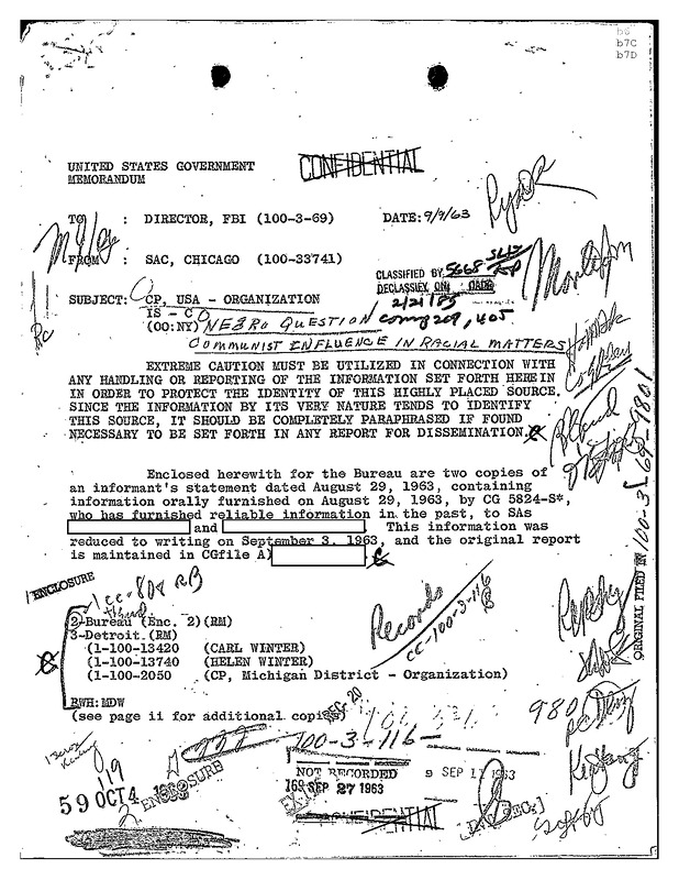 Surveilled Conversation Between Gus Hall & Hyman Lumer