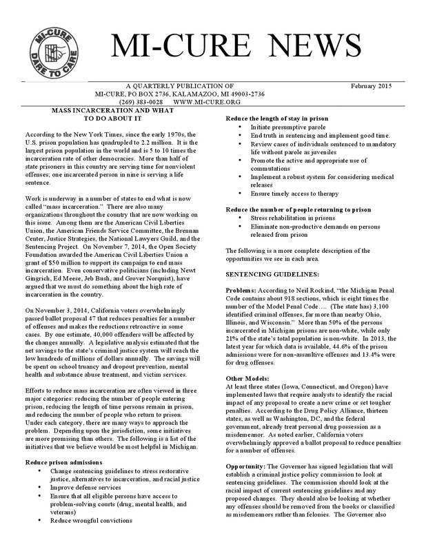 MI-CURE News (February 2015)