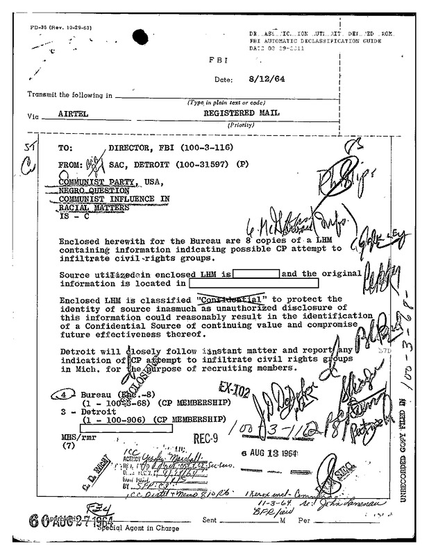 Surveillance of Tommy Dennis and Michigan CPUSA Activities (2)