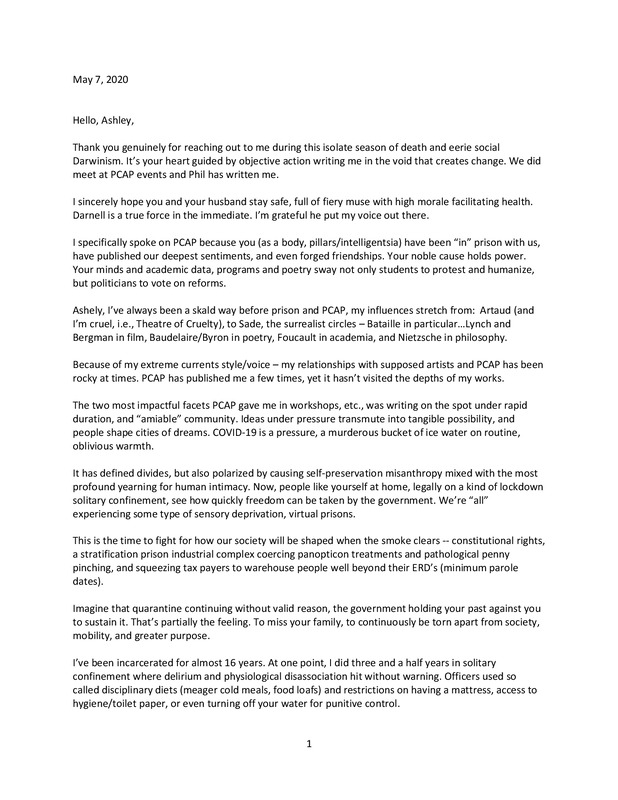 James, Aaron Written Testimonial