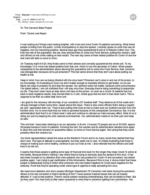 Reyes, Tyrone Lee Written Testimonial [9]