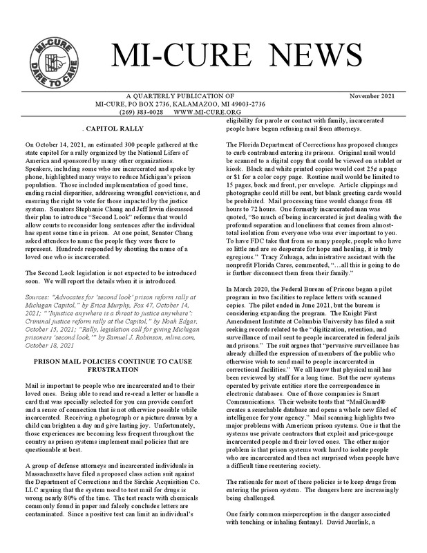 MI-CURE News (November 2021)