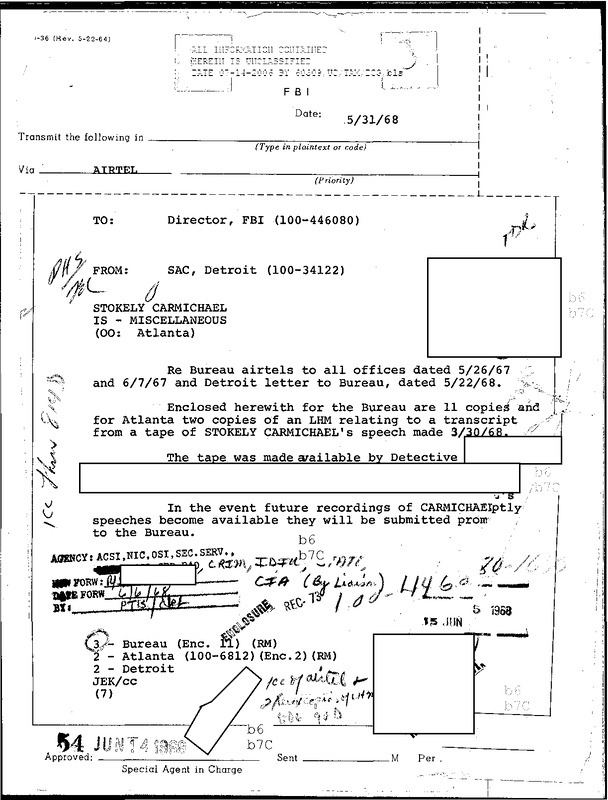 Unedited Transcript of Stokely Carmichael’s Kalamazoo Speech (March 1968)