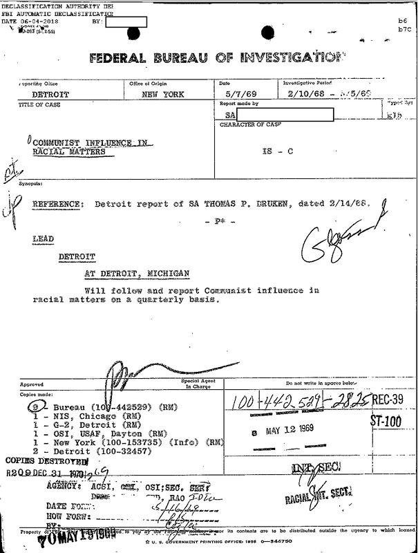 Communist Influence in Racial Matters Internal Report #14 (February 1968 to April 1969)