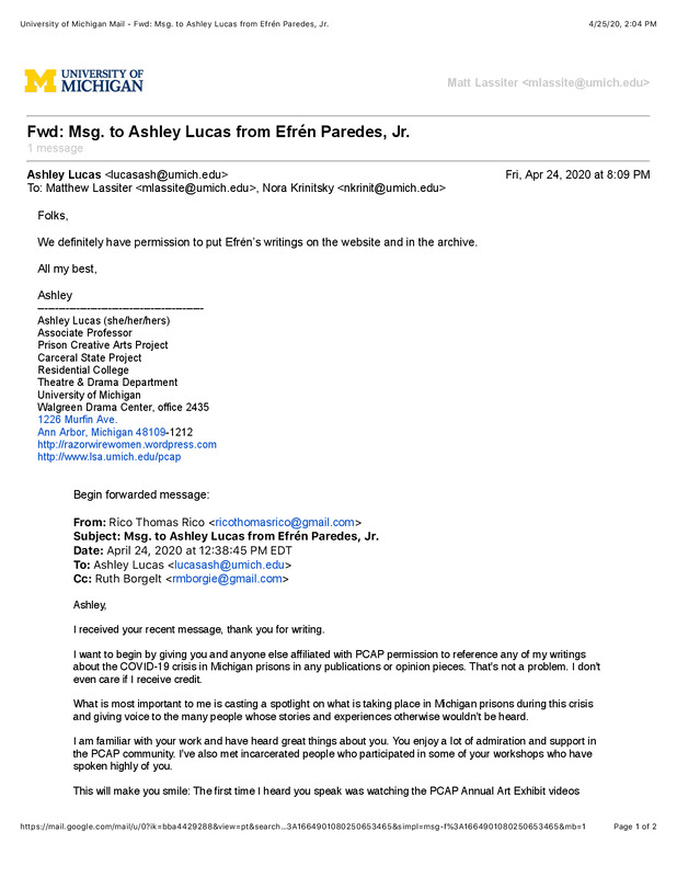 Efrén, Paredes Jr., Written Testimonial [5]