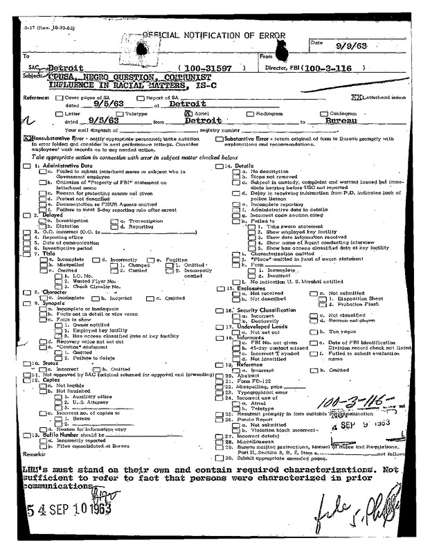 “Who is Kidding Who?”: Civil Rights Supposed Communist Frontiers