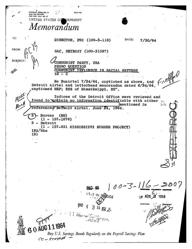 Indices of the Detroit FBI Field Office (2)