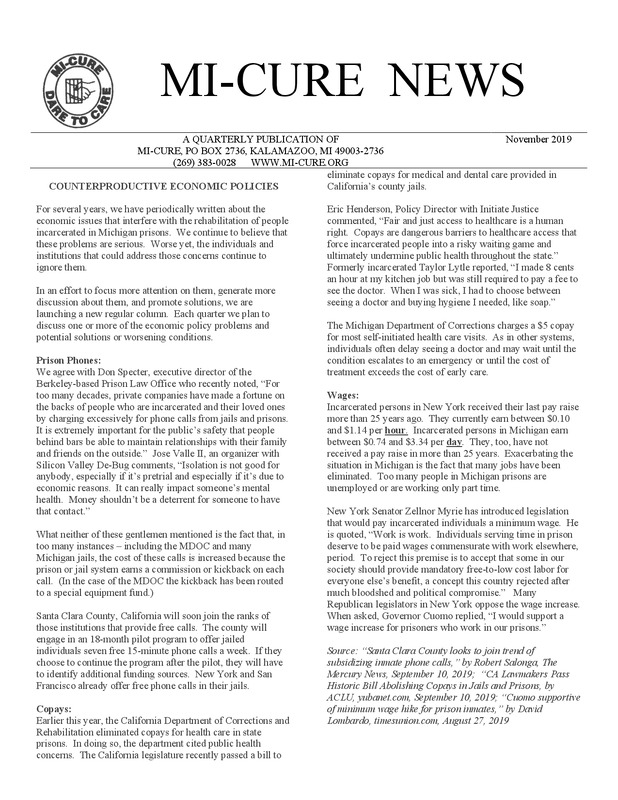 MI-CURE News (November 2019)