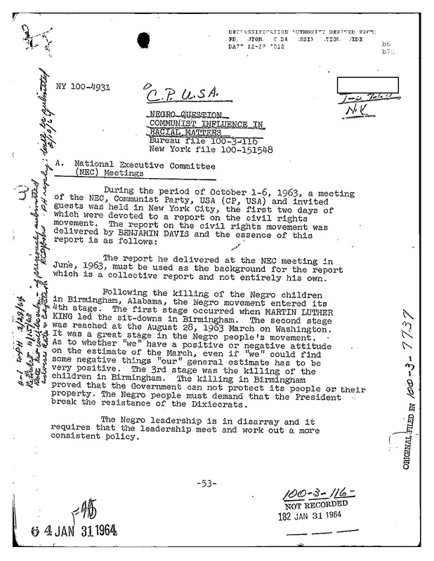 Civil Rights and Black Power Organizing in 1963