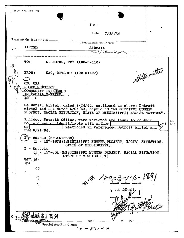 Indices of the Detroit FBI Field Office (1)