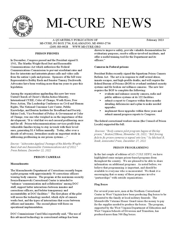 MI-CURE News (February 2023)