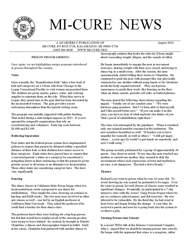 MI-CURE News (August 2023)
