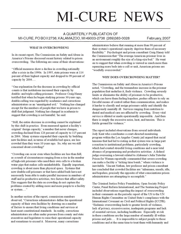 MI-CURE News (February 2007)