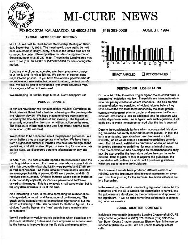 MI-CURE News (August 1994)