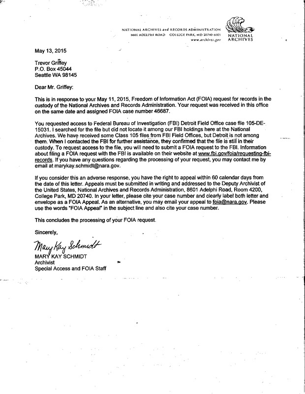 Request for COINTELPRO Documents on The New Left in Detroit Metro (4)