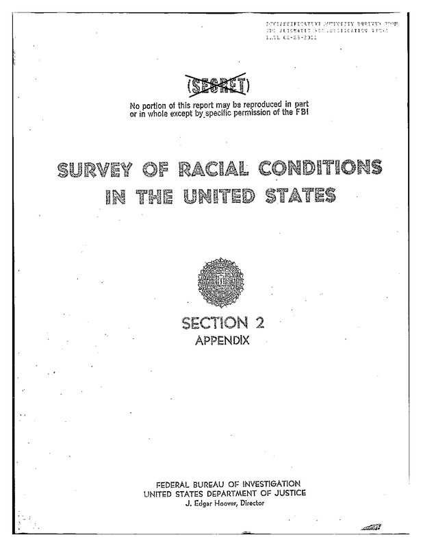 Survey of Racial Conditions in the United States: Section 2 (Appendix)